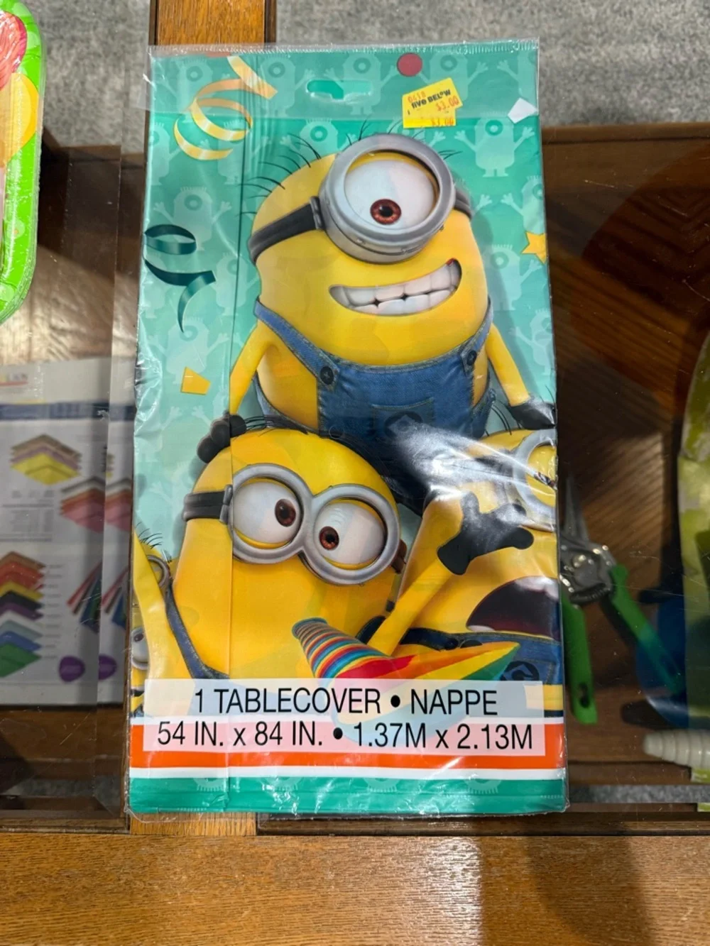 Minions Despicable Me Party Napkins,Plates ,Tablecloth and rings. 4 piece set